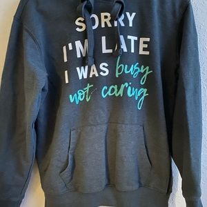 A small sweat grey sweat shirt